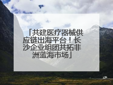 共建医疗器械供应链出海平台！长沙企业组团共拓非洲蓝海市场