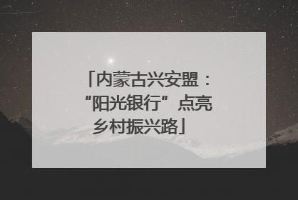 内蒙古兴安盟：“阳光银行”点亮乡村振兴路
