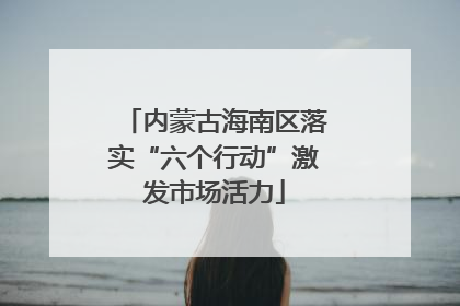 内蒙古海南区落实“六个行动”激发市场活力