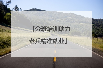 分班培训助力老兵精准就业