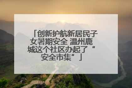 创新护航新居民子女暑期安全 温州鹿城这个社区办起了“安全市集”