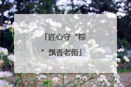 匠心守“粽”飘香老街