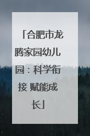 合肥市龙腾家园幼儿园：科学衔接 赋能成长