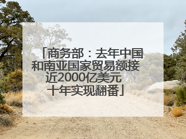 商务部：去年中国和南亚国家贸易额接近2000亿美元 十年实现翻番
