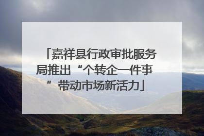 嘉祥县行政审批服务局推出“个转企一件事”带动市场新活力