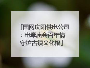 国网庆阳供电公司：电牵庙会百年情 守护古镇文化根