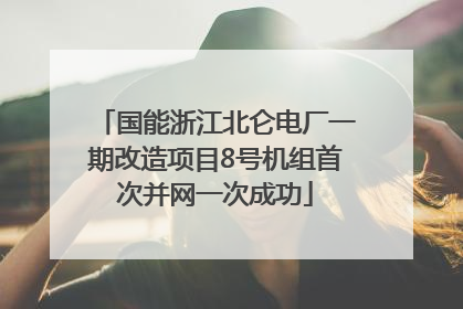 国能浙江北仑电厂一期改造项目8号机组首次并网一次成功