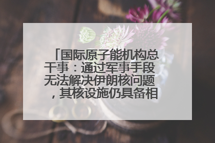 国际原子能机构总干事：通过军事手段无法解决伊朗核问题，其核设施仍具备相关产能，只需要数月就能生产出浓缩铀
