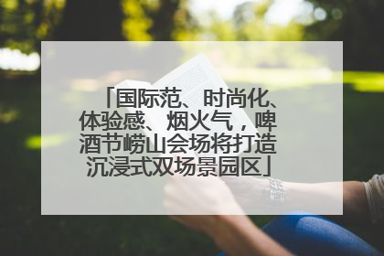 国际范、时尚化、体验感、烟火气，啤酒节崂山会场将打造沉浸式双场景园区