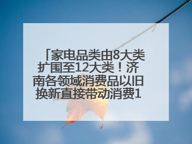 家电品类由8大类扩围至12大类！济南各领域消费品以旧换新直接带动消费157.2亿元