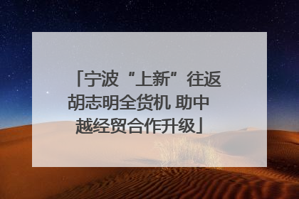 宁波“上新”往返胡志明全货机 助中越经贸合作升级