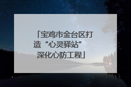 宝鸡市金台区打造“心灵驿站” 深化心防工程