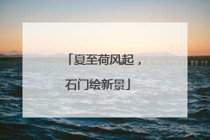 夏至荷风起，石门绘新景