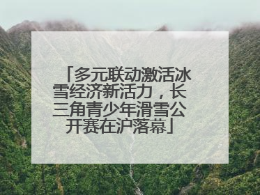 多元联动激活冰雪经济新活力，长三角青少年滑雪公开赛在沪落幕