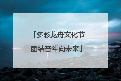 多彩龙舟文化节 团结奋斗向未来