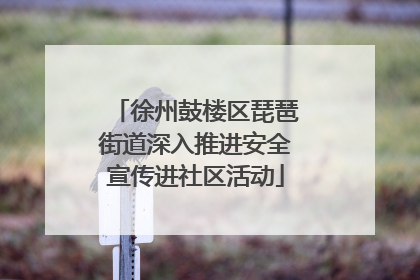 徐州鼓楼区琵琶街道深入推进安全宣传进社区活动