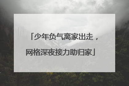 少年负气离家出走，网格深夜接力助归家