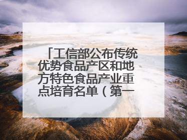 工信部公布传统优势食品产区和地方特色食品产业重点培育名单（第一批）兰州牛肉拉面位列其中