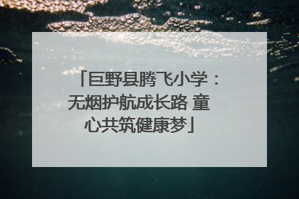 巨野县腾飞小学：无烟护航成长路 童心共筑健康梦