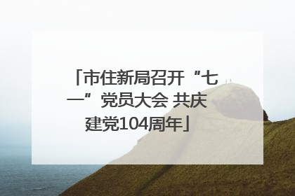 市住新局召开“七一”党员大会 共庆建党104周年