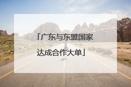 广东与东盟国家达成合作大单
