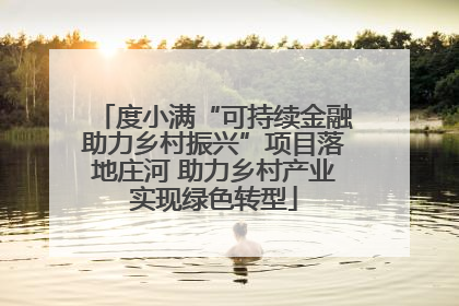 度小满“可持续金融助力乡村振兴”项目落地庄河 助力乡村产业实现绿色转型