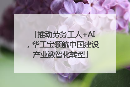 推动劳务工人+AI，华工宝领航中国建设产业数智化转型
