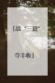 战“三夏” 夺丰收