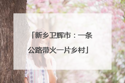 新乡卫辉市：一条公路带火一片乡村