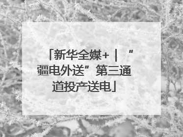 新华全媒+｜“疆电外送”第三通道投产送电
