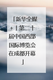 新华全媒+丨第二十届中国西部国际博览会在成都开幕