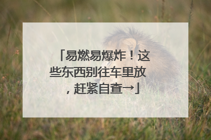 易燃易爆炸！这些东西别往车里放，赶紧自查→