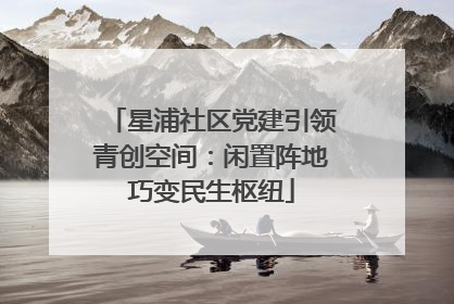 星浦社区党建引领青创空间：闲置阵地巧变民生枢纽