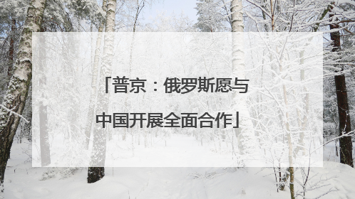 普京：俄罗斯愿与中国开展全面合作