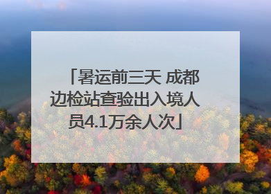 暑运前三天 成都边检站查验出入境人员4.1万余人次