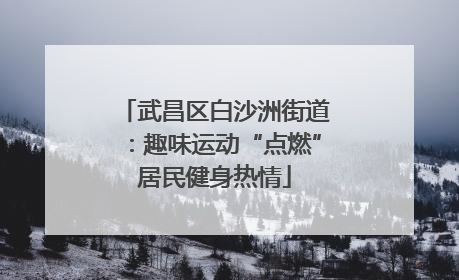 武昌区白沙洲街道：趣味运动“点燃”居民健身热情