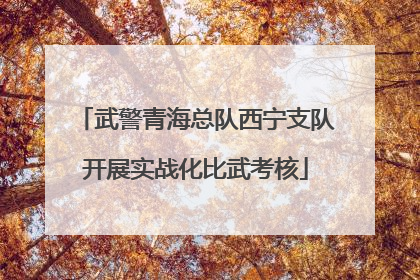 武警青海总队西宁支队开展实战化比武考核