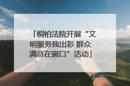 桐柏法院开展“文明服务我出彩 群众满意在窗口”活动