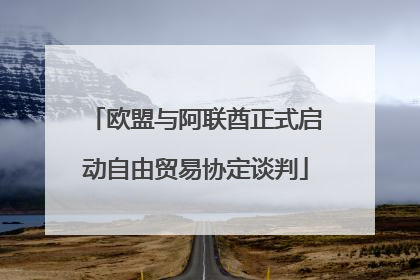 欧盟与阿联酋正式启动自由贸易协定谈判