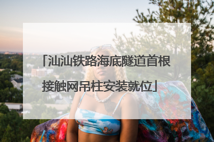 汕汕铁路海底隧道首根接触网吊柱安装就位