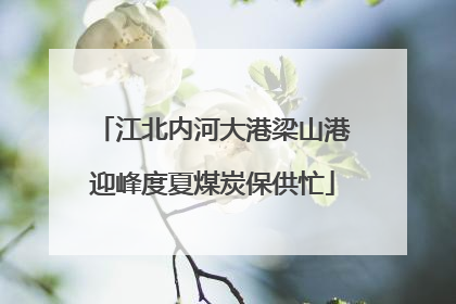 江北内河大港梁山港迎峰度夏煤炭保供忙