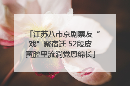 江苏八市京剧票友“戏”聚宿迁 52段皮黄腔里流淌党恩绵长