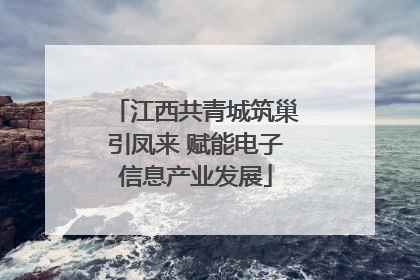 江西共青城筑巢引凤来 赋能电子信息产业发展