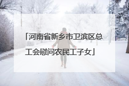 河南省新乡市卫滨区总工会慰问农民工子女