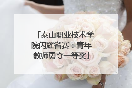 泰山职业技术学院闪耀省赛：青年教师勇夺一等奖