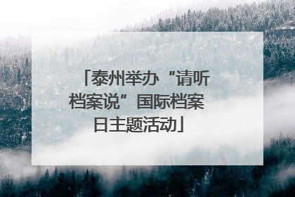 泰州举办“请听档案说”国际档案日主题活动