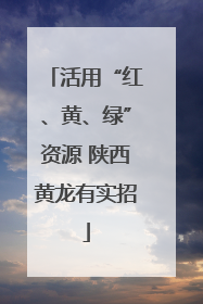 活用“红、黄、绿”资源 陕西黄龙有实招