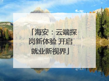 海安：云端探岗新体验 开启就业新视界