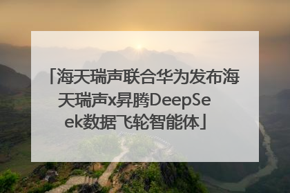 海天瑞声联合华为发布海天瑞声x昇腾DeepSeek数据飞轮智能体