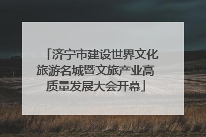 济宁市建设世界文化旅游名城暨文旅产业高质量发展大会开幕